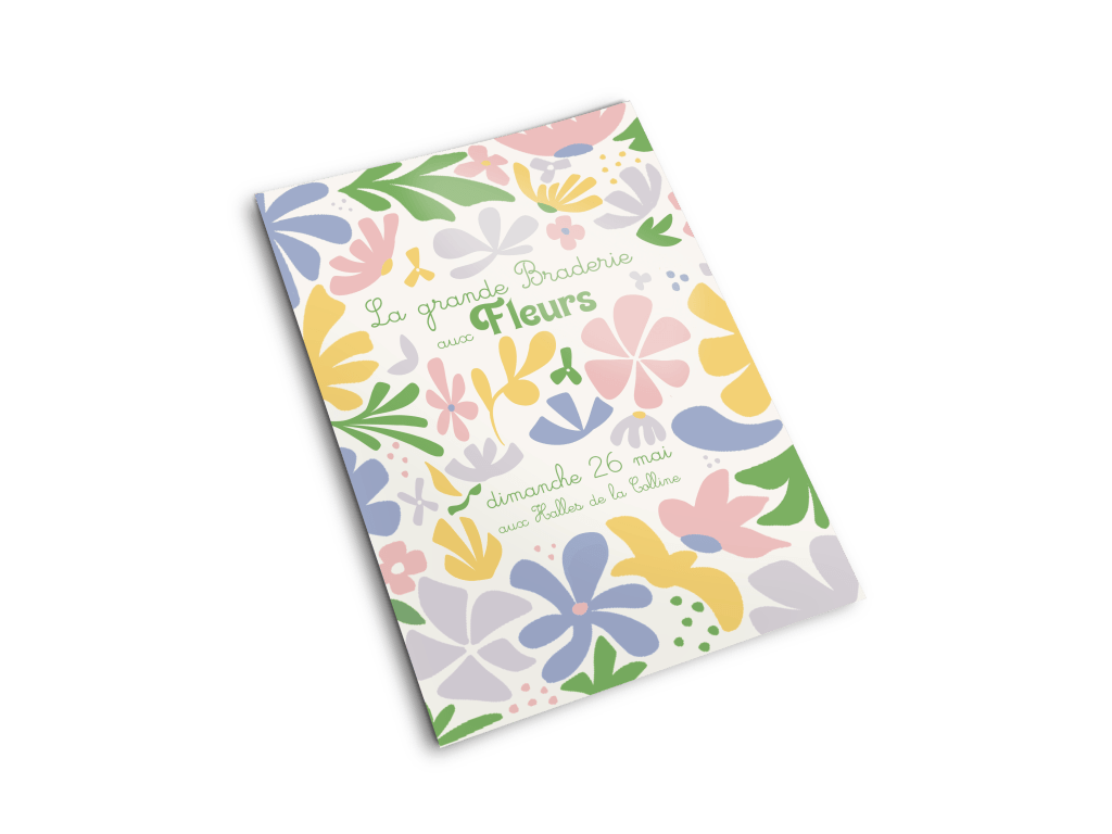 Flyer braderie aux fleurs
