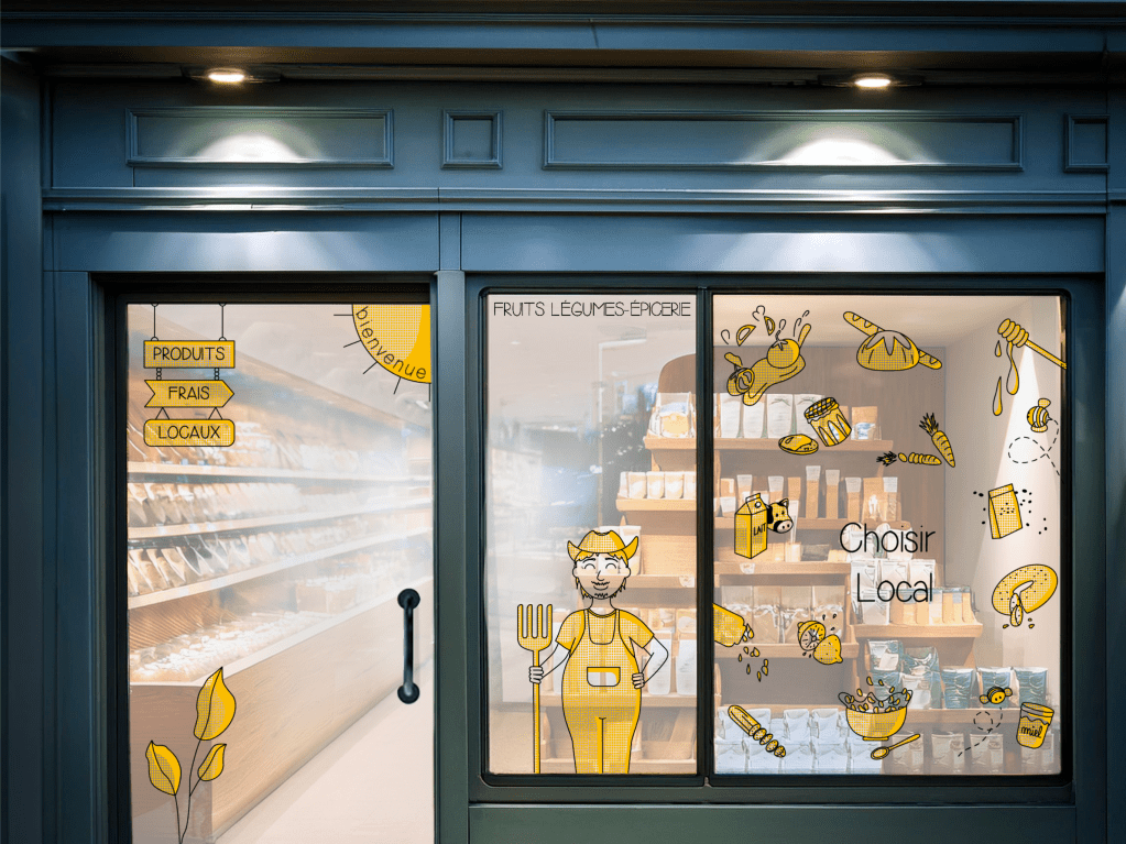 Conception de la vitrine d’une&nbsp;épicerie