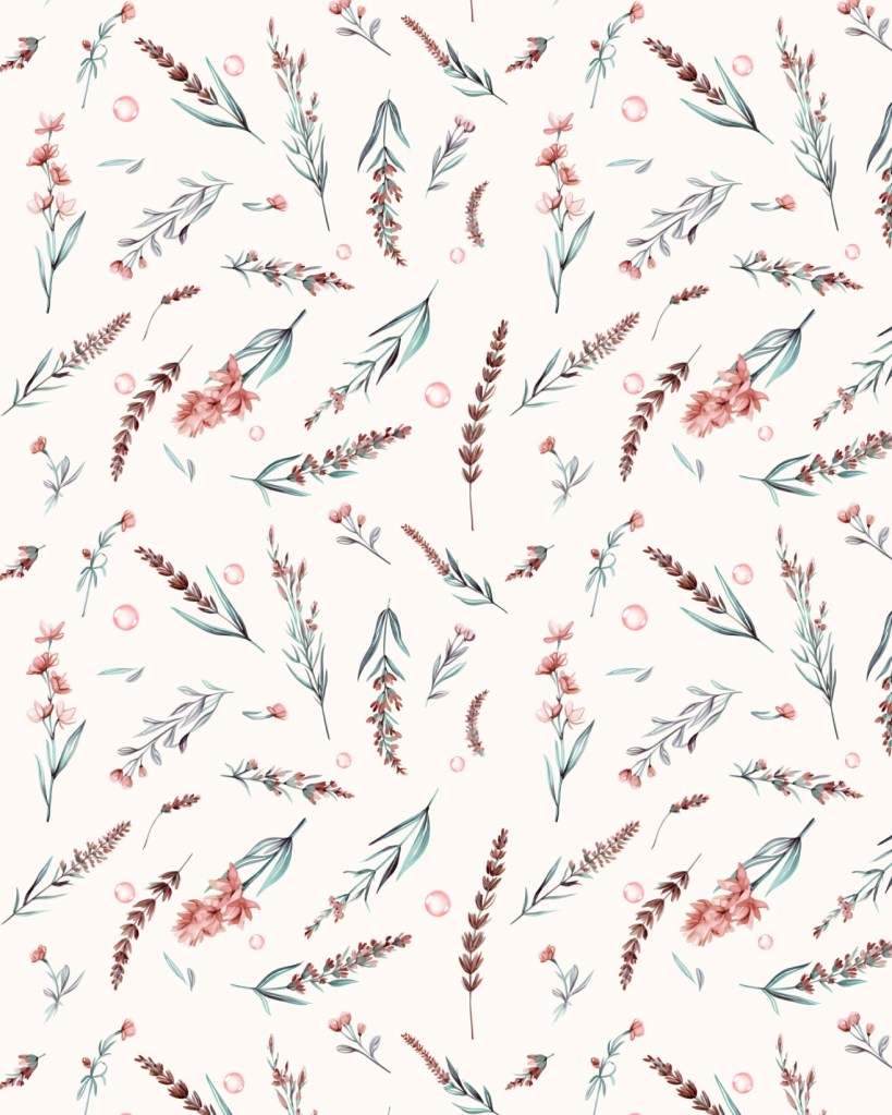 Motif fée des bulles fleurs