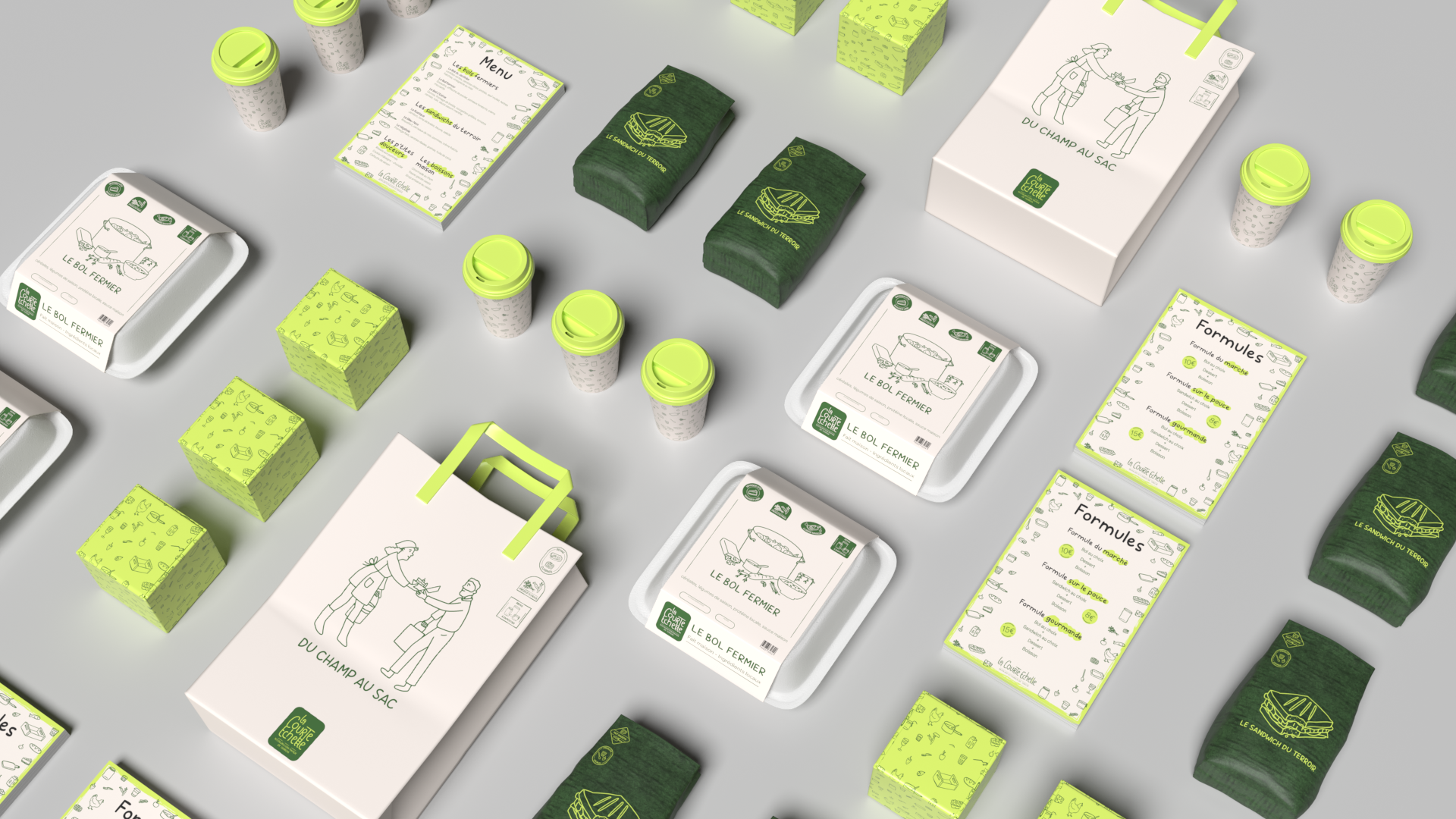 Packaging la courte échelle - création d’emballages