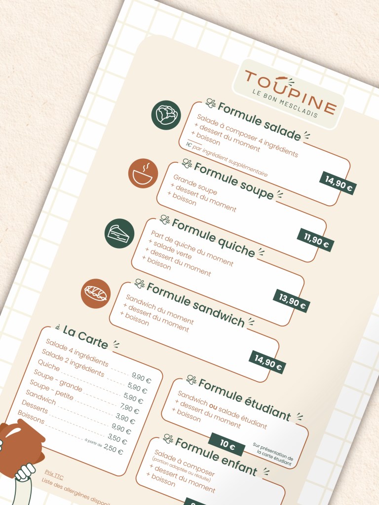 création menu restaurant