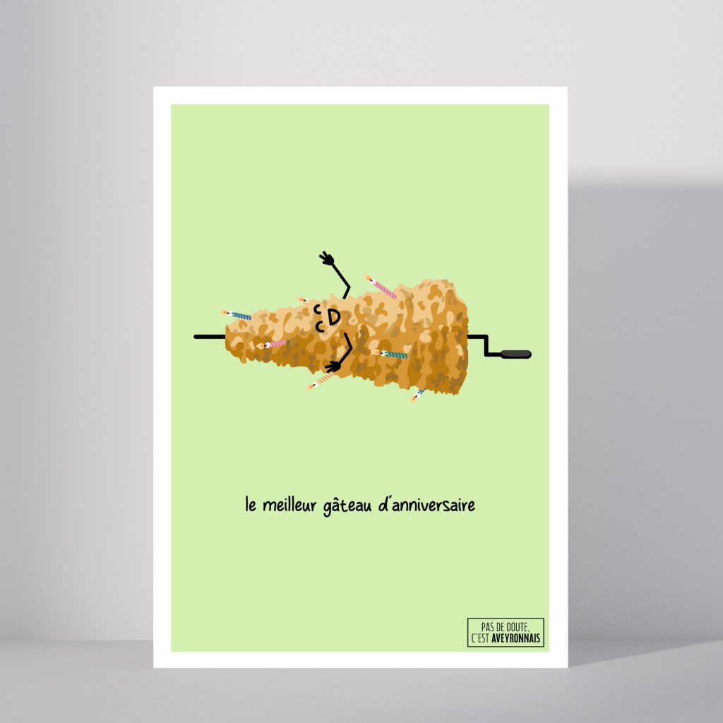 carte anniversaire Aveyron 